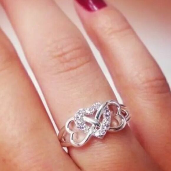 The Infinite Heart luxury ring in 925 silver 6 - Picture 1 of 12